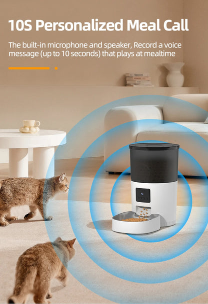 4FluffyPaws™ Automatischer Katzenfutterspender mit HD-Kamera