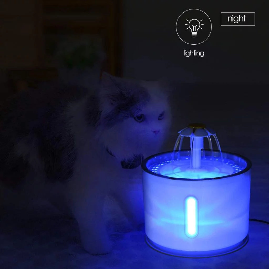 4FluffyPaws™ Cat Water Fountain with LED Light