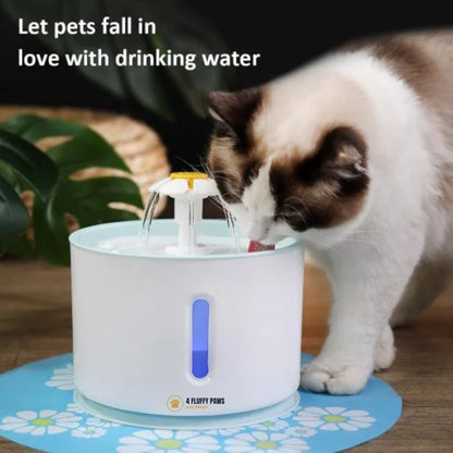 4FluffyPaws™ Cat Water Fountain with LED Light