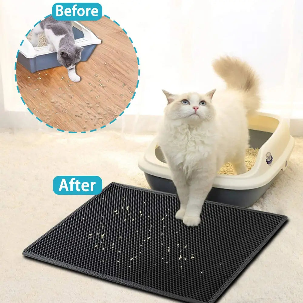 4FluffyPaws™ Non-Slip Cat Litter Mat